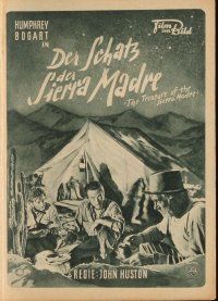 1p494 TREASURE OF THE SIERRA MADRE German program 1949 Humphrey Bogart, Holt, Huston, different!