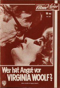 1p507 WHO'S AFRAID OF VIRGINIA WOOLF German program '66 Liz Taylor, Richard Burton, Mike Nichols
