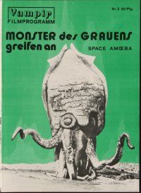 1p513 YOG: MONSTER FROM SPACE German program '71 great different rubbery monster images!