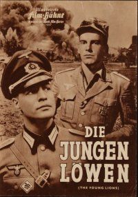 1p516 YOUNG LIONS German program '58 Nazi Marlon Brando, Dean Martin, Montgomery Clift, different!