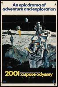 1r002 2001: A SPACE ODYSSEY 70MM style B 1sh '68 Kubrick, art of astronauts by Bob McCall