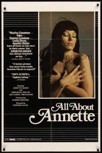 1r035 ALL ABOUT ANNETTE 1sh '82 Jami Gillis, sexy Annette Haven!