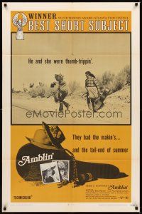 1r041 AMBLIN' 1sh R71 Steven Spielberg's very first movie about male & female thumb-trippers!