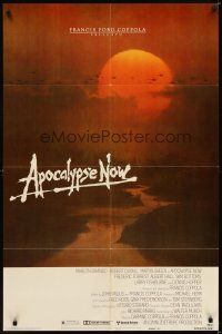 1r058 APOCALYPSE NOW advance 1sh '79 Francis Ford Coppola, cool art of helicopters over river!