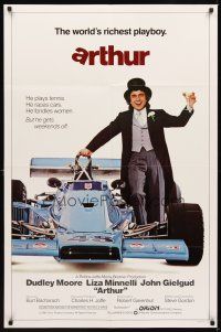 1r066 ARTHUR int'l 1sh '81 drunken Dudley Moore about to get in an F1 race car!