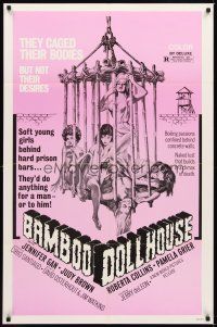 1r110 BIG DOLL HOUSE 1sh R80 artwork of Pam Grier whose body was caged, but not her desires!