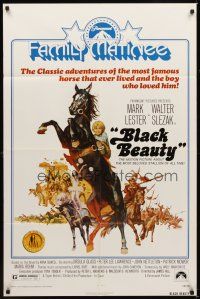 1r118 BLACK BEAUTY 1sh R74 artwork of Mark Lester riding most classic horse!