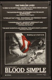 1r132 BLOOD SIMPLE 1sh '85 Joel & Ethan Coen, Frances McDormand, cool film noir gun image!