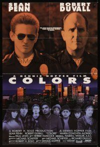 1r203 COLORS int'l 1sh '88 Sean Penn & Robert Duvall as cops, directed by Dennis Hopper!