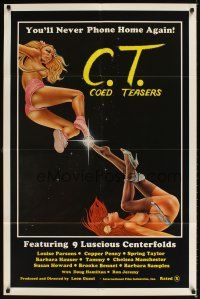1r160 C.T. COED TEASERS 1sh '83 Ron Jeremy, sexy artwork, ET sex parody!
