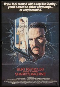 1r804 SHARKY'S MACHINE English 1sh '81 Burt Reynolds, sexy callgirl Rachel Ward in fur coat!
