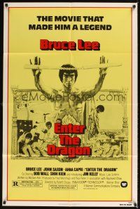 1r306 ENTER THE DRAGON 1sh R79 Bruce Lee classic, the movie that made him a legend!