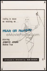 1r333 FEAR OR FANTASY 1sh '70 Jennifer Jordan & Andrea True, sexual fetishes!