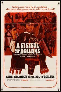 1r346 FISTFUL OF DOLLARS 1sh '67 Sergio Leone, Clint Eastwood is perhaps the most dangerous man!