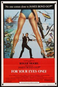 1r361 FOR YOUR EYES ONLY int'l 1sh '81 no one comes close to Roger Moore as James Bond 007!