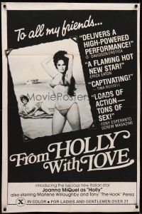 1r373 FROM HOLLY WITH LOVE 1sh '78 Marlene Willoughby, Tony The Hook Perez, beach sex!