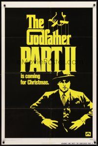 1r395 GODFATHER PART II advance 1sh '74 Al Pacino in Francis Ford Coppola classic crime sequel!