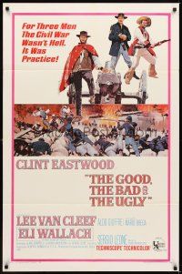 1r402 GOOD, THE BAD & THE UGLY 1sh '68 Clint Eastwood, Lee Van Cleef, Sergio Leone classic!