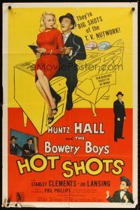 1r459 HOT SHOTS 1sh '56 Huntz Hall & The Bowery Boys, sexy Joi Lansing!