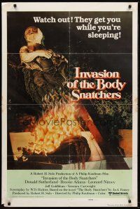 1r486 INVASION OF THE BODY SNATCHERS style A int'l 1sh '78 Kaufman classic remake, creepy art!