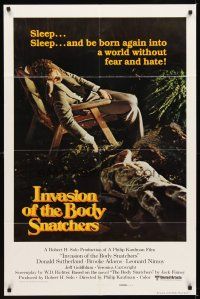 1r487 INVASION OF THE BODY SNATCHERS style B int'l 1sh '78 Kaufman classic remake, creepy image!