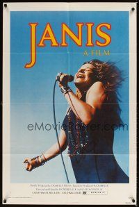 1r495 JANIS 1sh '75 great image of Joplin singing into microphone by Jim Marshall, rock & roll!
