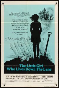 1r542 LITTLE GIRL WHO LIVES DOWN THE LANE 1sh '77 Jodie Foster has an unspeakable secret!