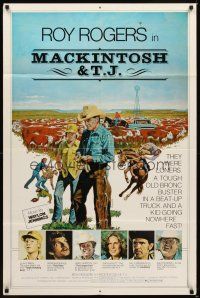1r563 MACKINTOSH & T.J. 1sh '75 Robert Tanenbaum art of Roy Rogers & cattle!