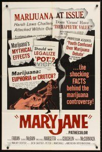 1r589 MARYJANE 1sh '68 AIP, marijuana, drugs, Fabian, Teri Garr, the shocking facts!