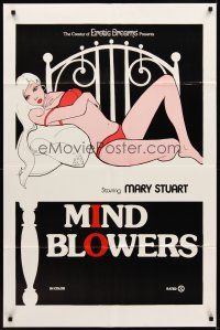 1r599 MIND BLOWERS 1sh '77 cool pop sexploitation art, Mary Stuart, rated x!