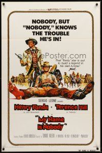 1r625 MY NAME IS NOBODY int'l 1sh '74 Il Mio nome e Nessuno, art of Henry Fonda & Terence Hill!