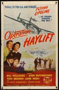 1r673 OPERATION HAYLIFT 1sh '50 Bill Williams, the Air Force's Flying Lifeline!