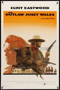 1r681 OUTLAW JOSEY WALES int'l 1sh '76 Clint Eastwood, really cool completely different art!