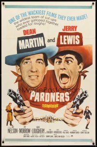 1r687 PARDNERS 1sh R65 wacky cowboys Jerry Lewis & Dean Martin in western action!