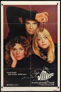 1r798 SHAMPOO 1sh '75 best close up of Warren Beatty, Julie Christie & Goldie Hawn!