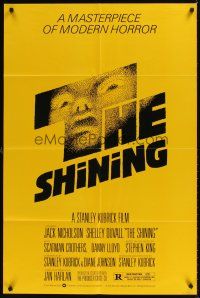 1r808 SHINING 1sh '90s Stephen King & Stanley Kubrick horror, crazy Jack Nicholson!