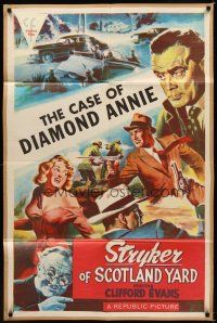 1r853 STRYKER OF THE YARD stock 1sh 1950s Clifford Evans, the Case of Diamond Annie!
