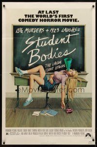 1r854 STUDENT BODIES 1sh '81 sex kills, gruesome Morgan Kane high school horror art!