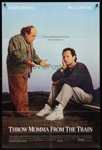 1r893 THROW MOMMA FROM THE TRAIN 1sh '87 great image of Danny DeVito, Billy Crystal!