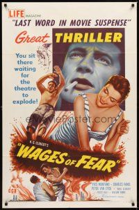 1r943 WAGES OF FEAR 1sh '55 Yves Montand, Henri-Georges Clouzot's suspense classic!
