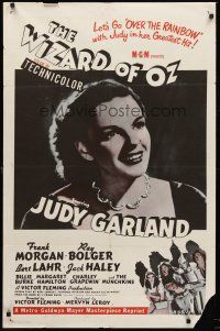 1r980 WIZARD OF OZ 1sh R58 Victor Fleming, Judy Garland all-time classic!