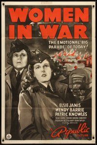 1r986 WOMEN IN WAR 1sh '40 WWII, Wendy Barrie finds out Elsie Janis is her mother!