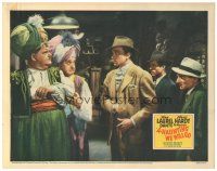 1s226 A-HAUNTING WE WILL GO LC '42 Stan Laurel & Oliver Hardy scared of guy pulling gun from coat!