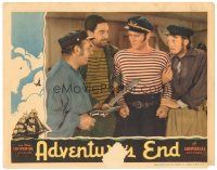 1s220 ADVENTURE'S END LC '37 John Wayne held at gun & knife-point by Glenn Strange and others!