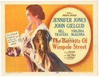 1s010 BARRETTS OF WIMPOLE STREET TC '57 pretty Jennifer Jones as Elizabeth Browning!