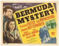 1s012 BERMUDA MYSTERY TC '44 Preston Foster, Ann Rutherford, romantic crime comedy!
