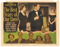 1s265 BEST YEARS OF OUR LIVES LC #3 '47 Myrna Loy, Fredric March, Teresa Wright!