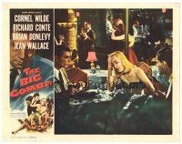 1s268 BIG COMBO LC '55 Lee Van Cleef watches Jean Wallace w/ headache at nightclub, film noir!