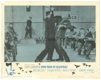 1s272 BIRDMAN OF ALCATRAZ LC #7 '62 Burt Lancaster tries to stab cop beating him, Frankenheimer!