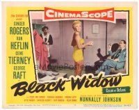1s277 BLACK WIDOW LC #2 '54 cool image of sexy Ginger Rogers in skimpy outfit!